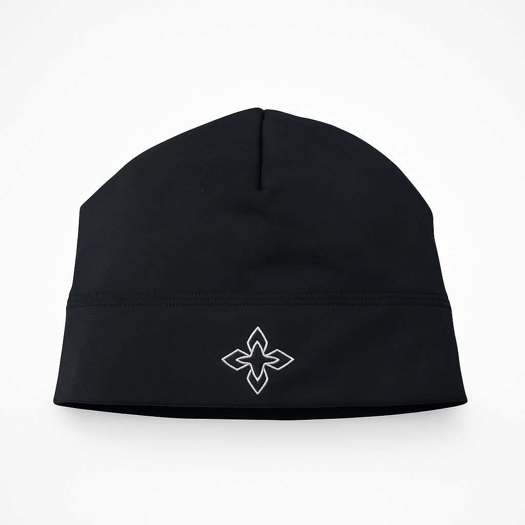 Vortenea Satin-Linen Skull Cap with Embroidered Cross