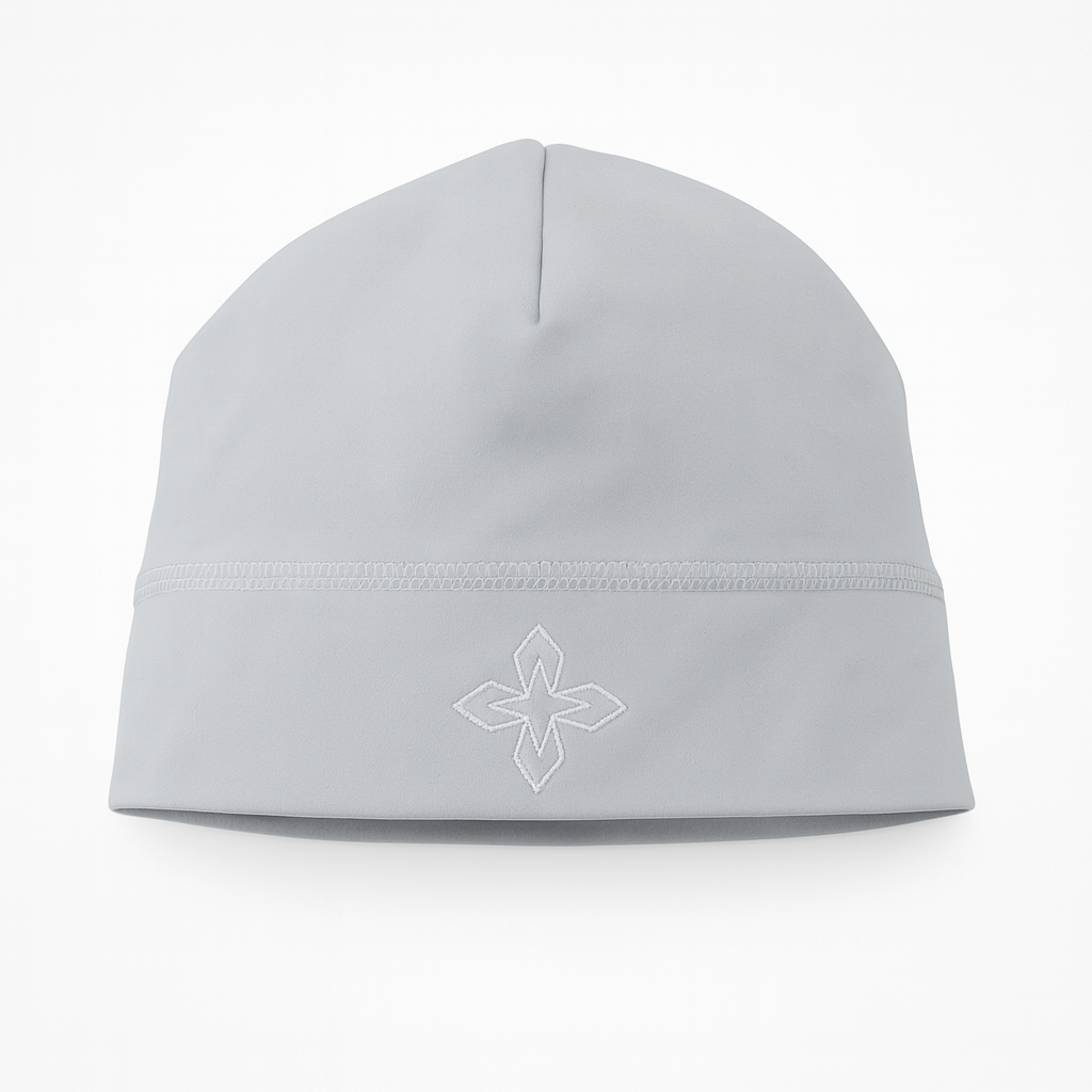 Vortenea Satin-Linen Skull Cap with Embroidered Cross