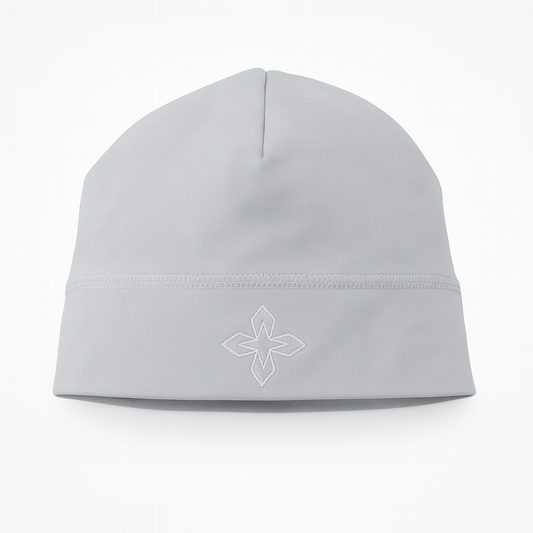 Vortenea Satin-Linen Skull Cap with Embroidered Cross